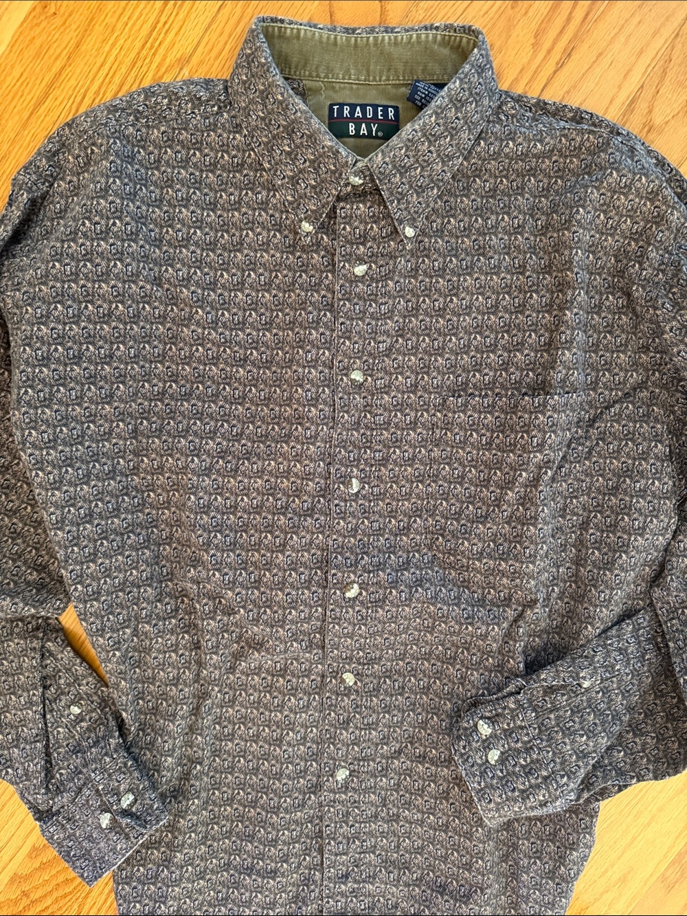 Trader Bay Patterned  Button Front Shirt